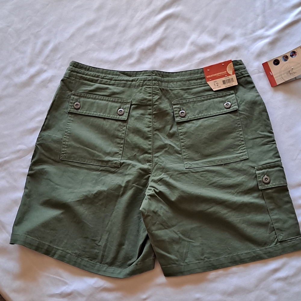 Weatherproof Women's Cargo Shorts - Olive Green Sz 12 - Picture 2 of 5